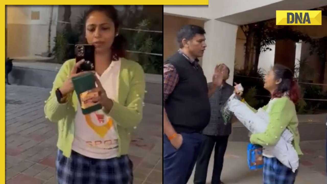 Watch: Verbal clash erupts as woman argues with Noida society residents over feeding stray dogs, video goes viral