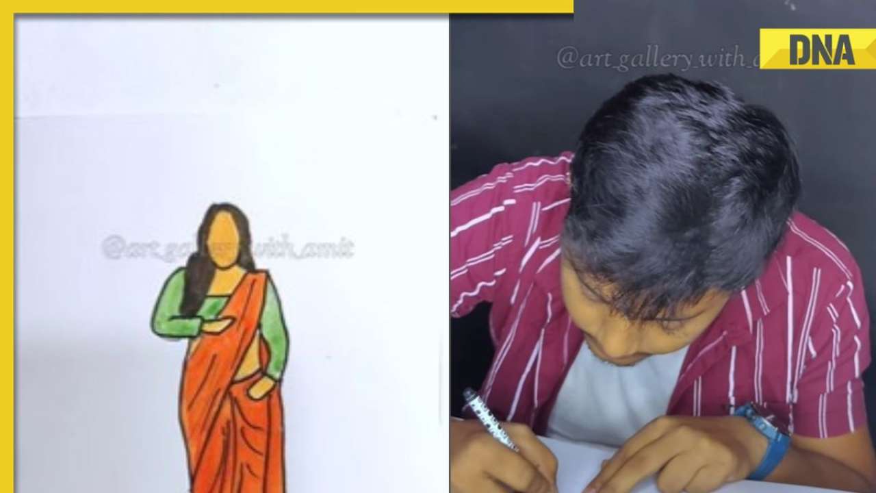 How to draw a Beautiful Traditional Girl with Saree Easy | Saree Drawing |  girl drawing | Girl drawing, Pencil drawings easy, Woman drawing