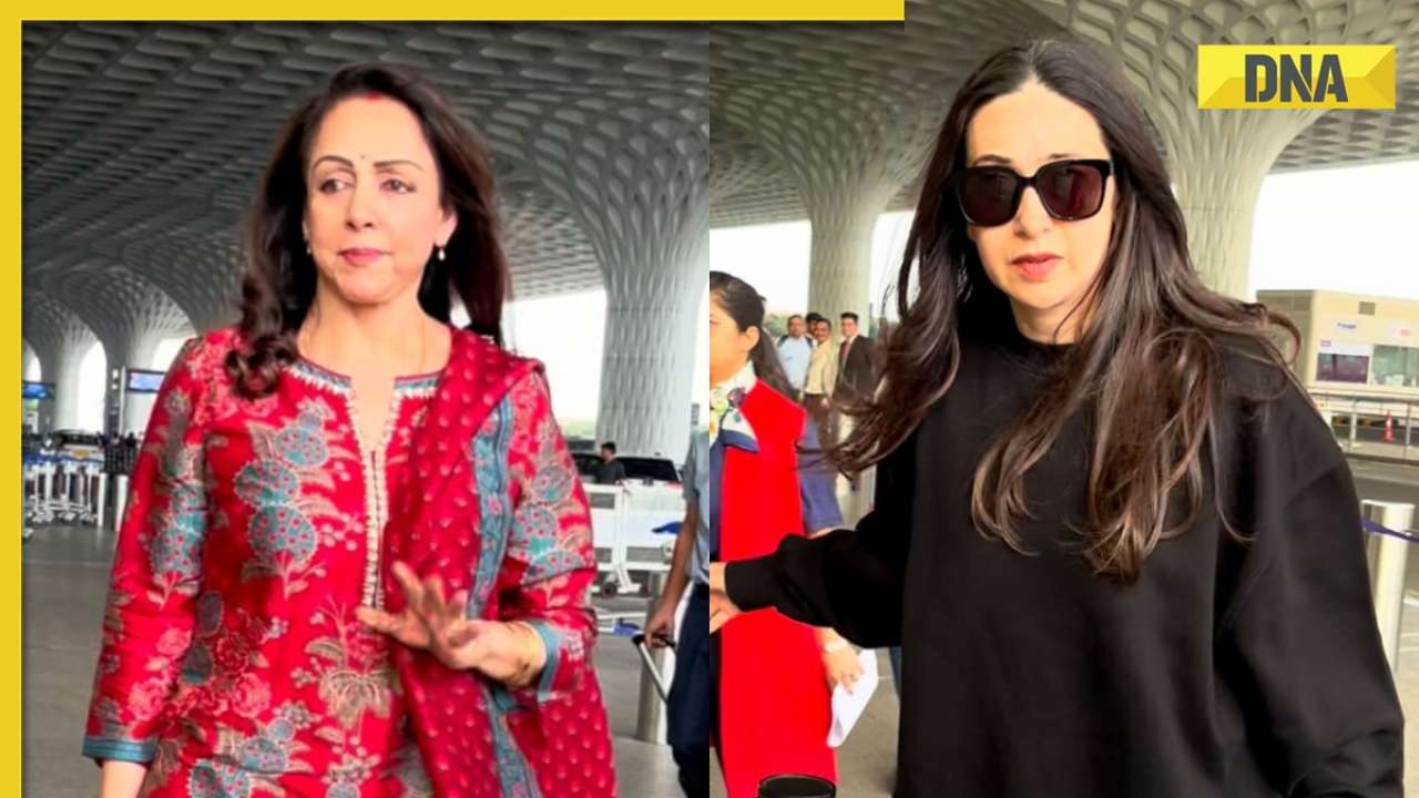 Viral photos of the day: Hema Malini looks gorgeous in red suit, Karisma Kapoor stuns in casuals