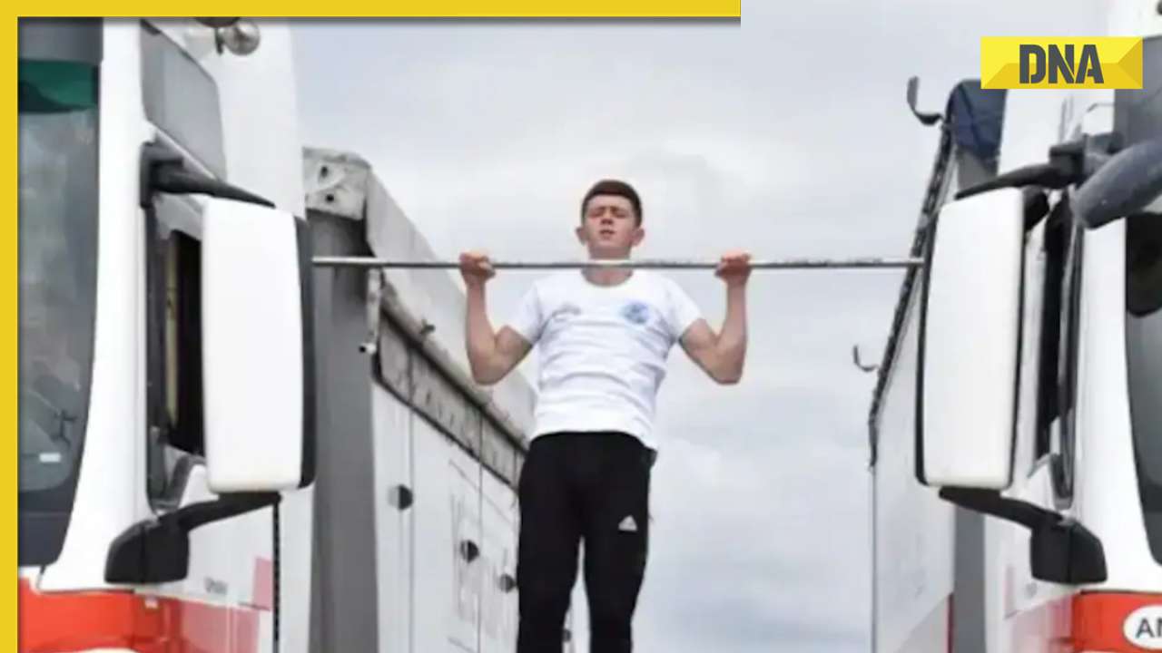 Viral video: Teen shatters Guinness World Record with 44 consecutive pull-ups between moving trucks