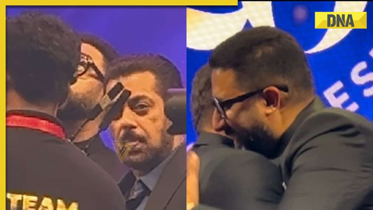 Watch: Abhishek Bachchan-Salman Khan hug each other at Anand Pandit's birthday bash, netizens react