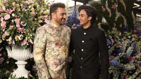 Arhaan Khan posing happily with papa Arbaaz Khan