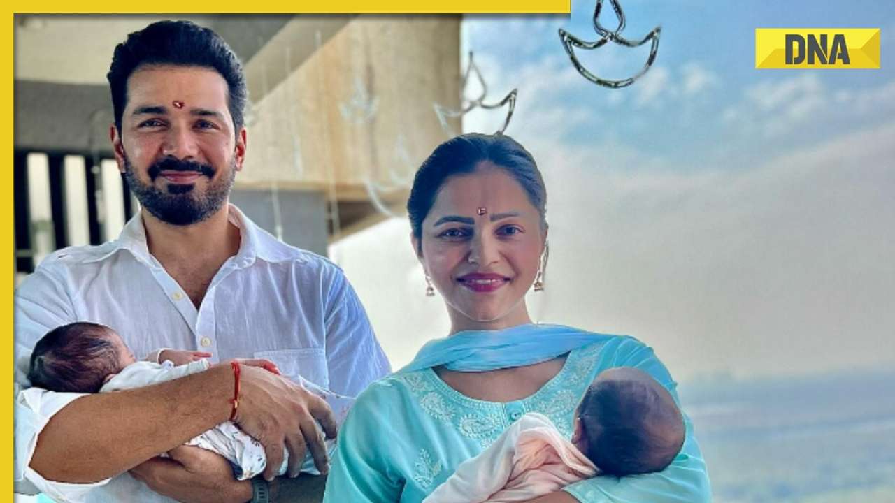 Rubina Dilaik, Abhinav Shukla share first photo of their twin daughters on one-month birthday, reveal their names