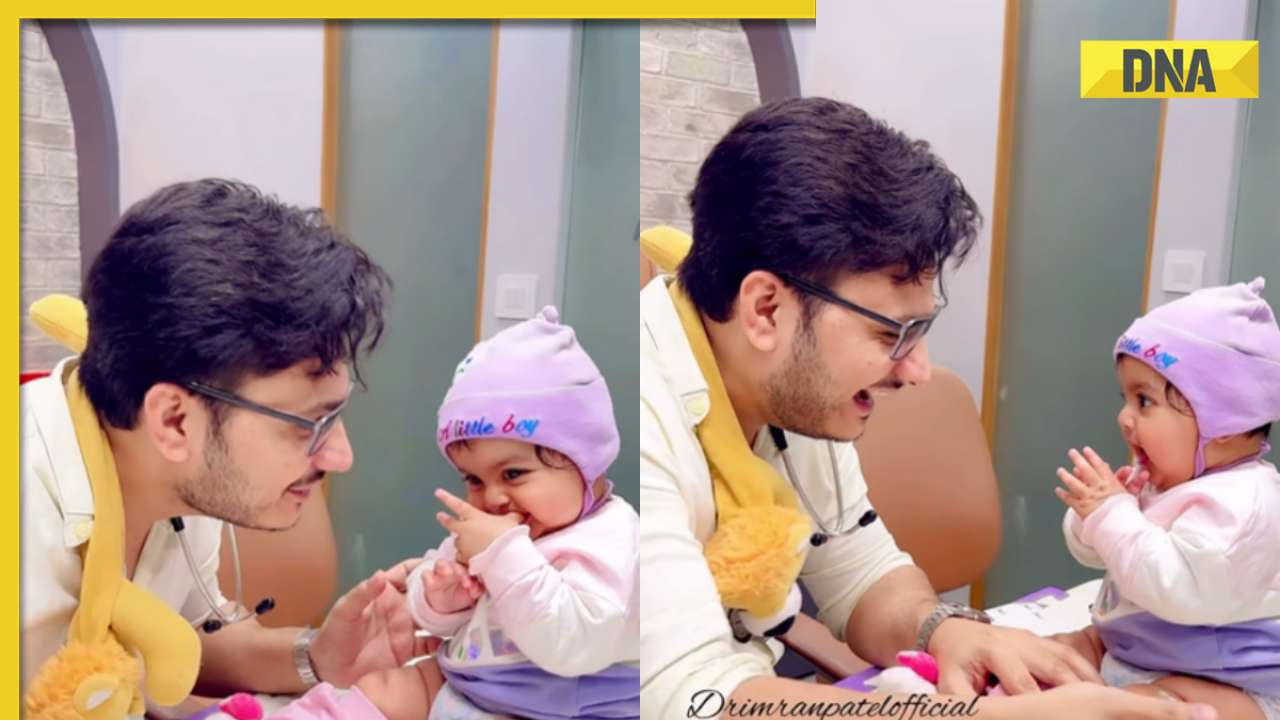 Viral video: Pediatrician distracts baby during vaccine jab, internet says 'ek number'