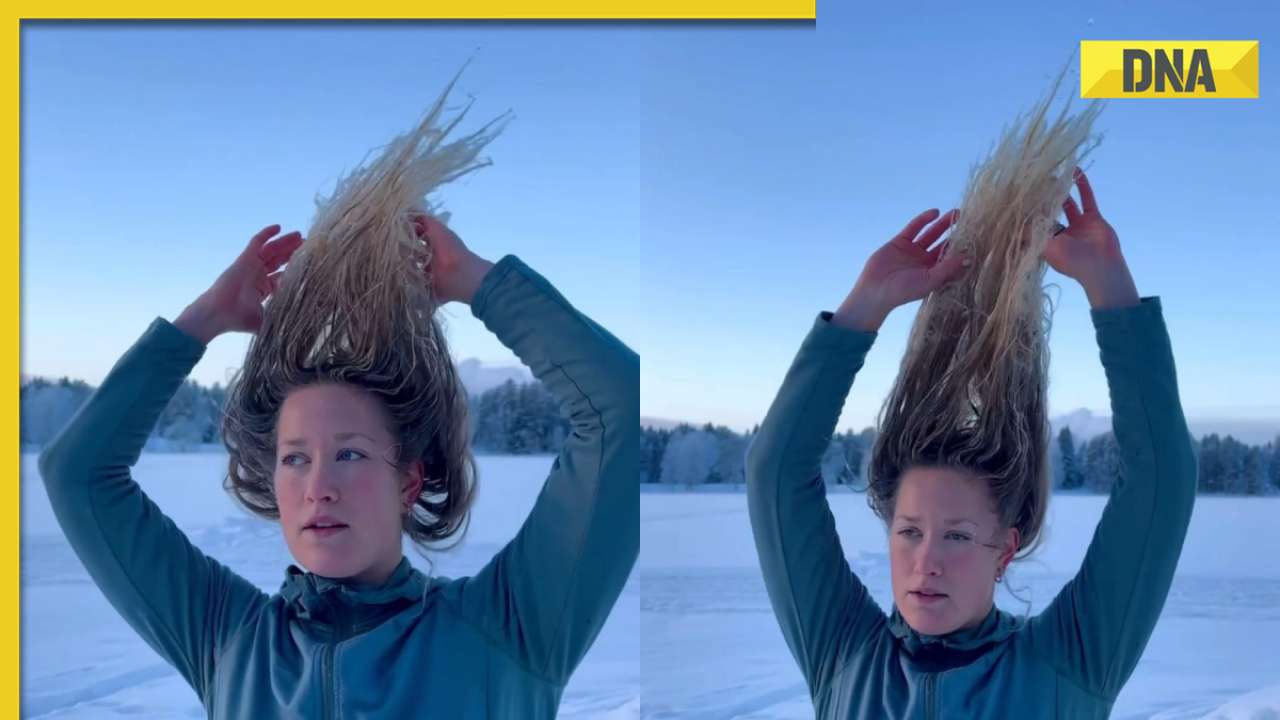 Viral video: Swedish influencer flaunts her frozen hair in -30°C, internet is stunned