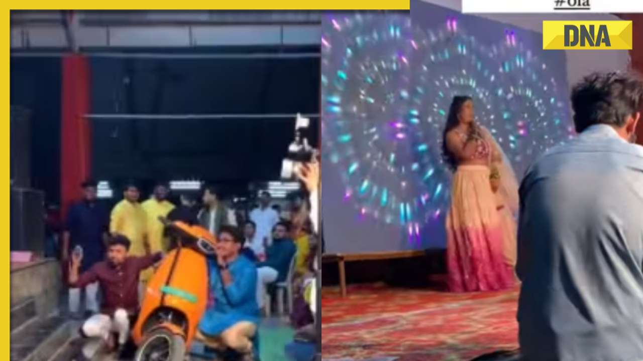 Bride grooves to music played using Ola scooter, viral video amazes internet