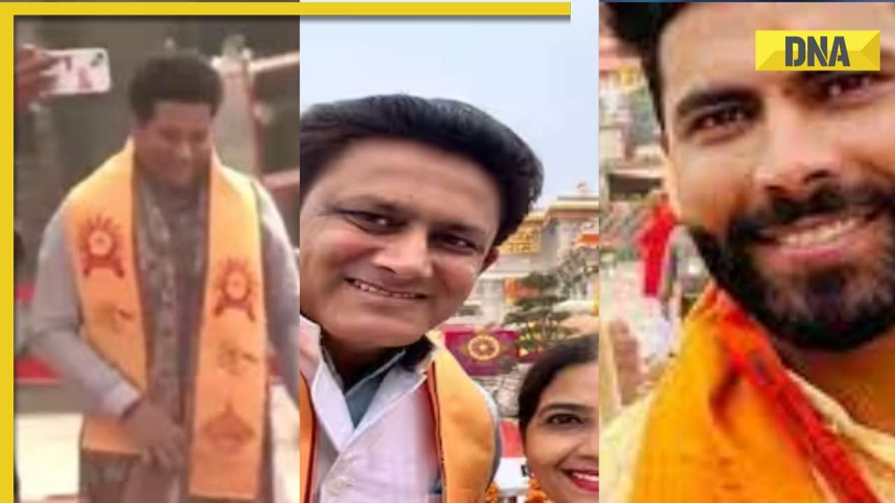 Watch: Sachin Tendulkar, Anil Kumble, R Jadeja, other sports icons arrive in Ayodhya for 'Pran Pratishtha' ceremony