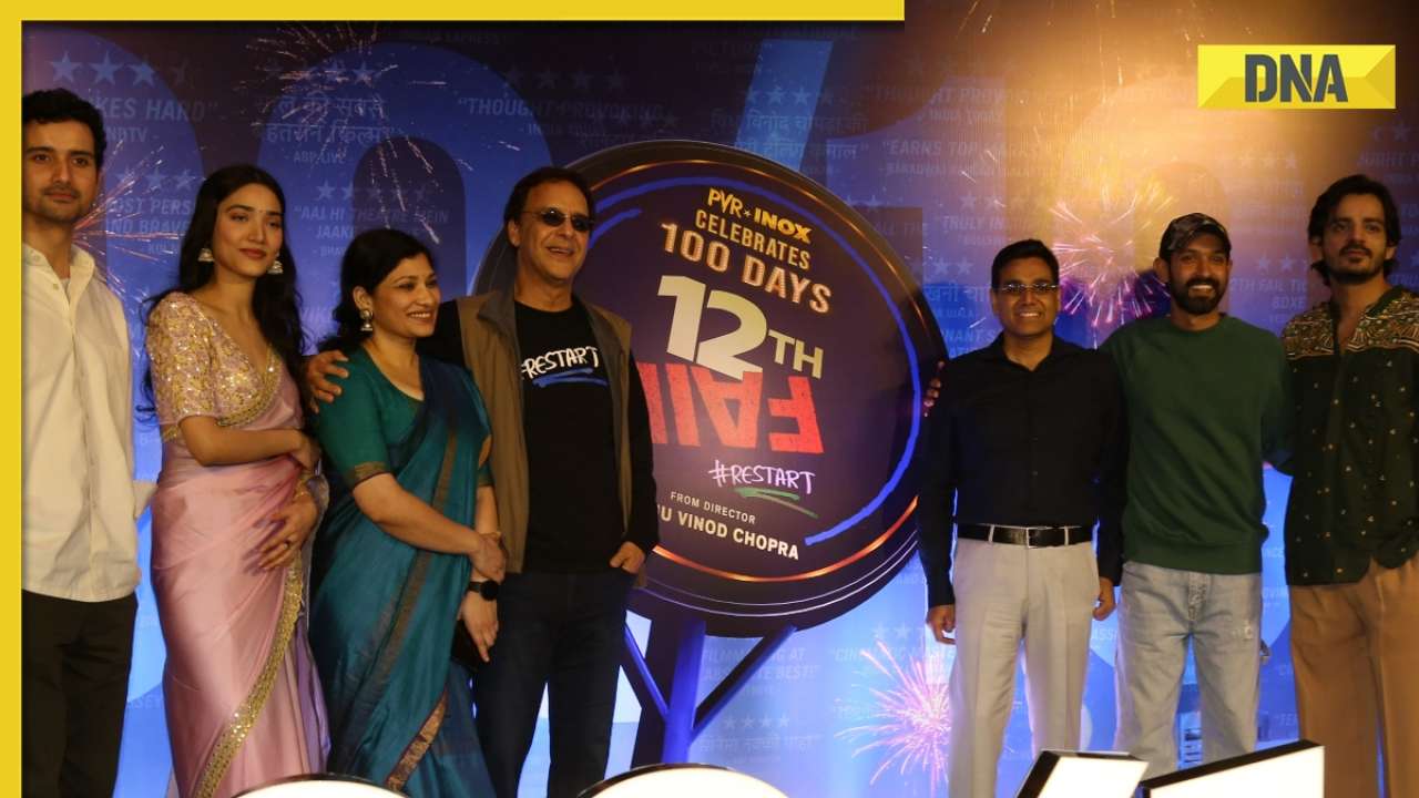 In pics: Vikrant Massey, Vidhu Vinod Chopra celebrate 100 days of 12th Fail in theaters with real life IPS Manoj Sharma