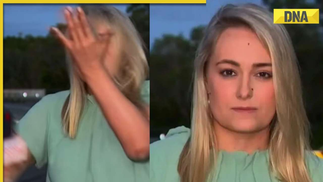 Viral video: Reporter slaps herself during live broadcast, here’s why
