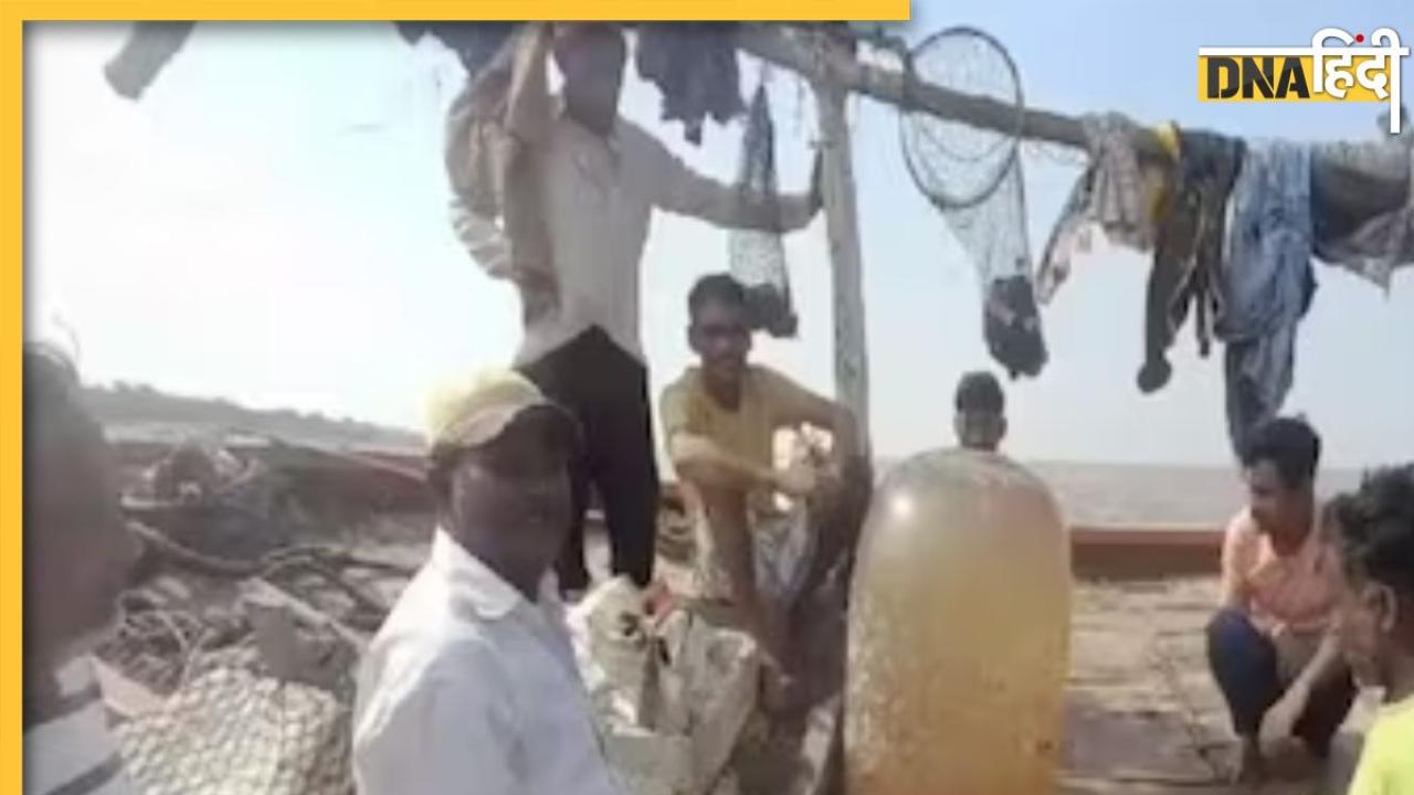 Gujarat के समुद्र में पकड़ रहे थे मछली, मिल गया सदियों पुराना स्फटिक शिवलिंग, देखें Viral Video