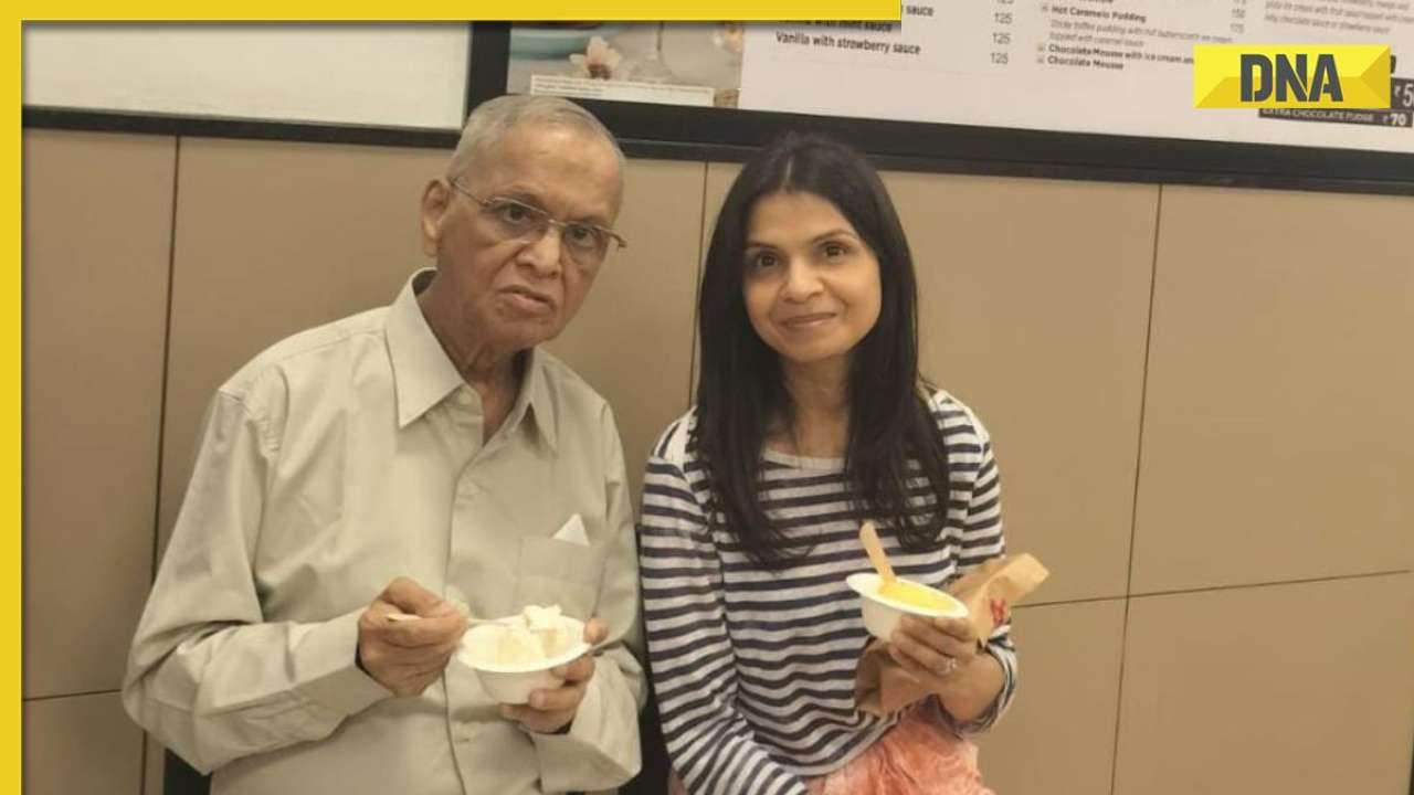 Narayana Murthy enjoys ice cream with daughter Akshata Murty, netizens laud simplicity of billionaire: ‘Bharat kee Beti…