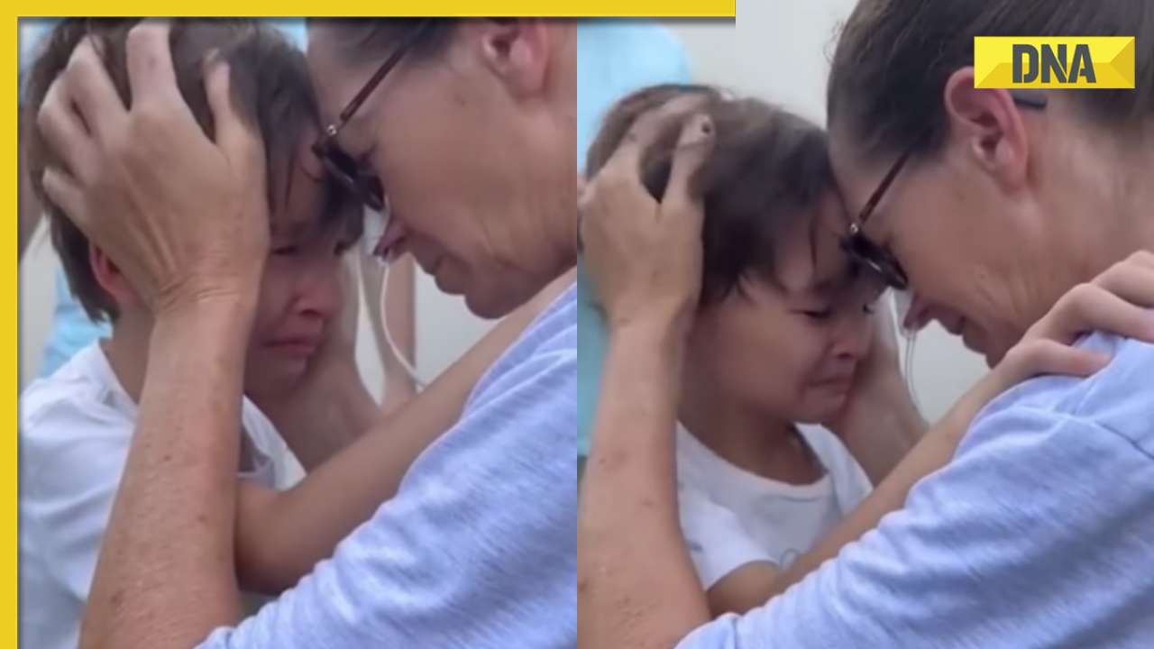 Viral video: Woman battling cancer meets grandson, internet is in tears