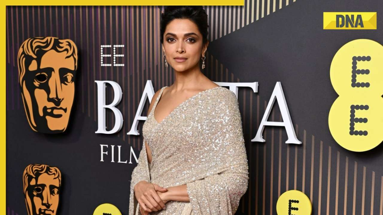 Deepika Padukone slays BAFTA 2024 red carpet in shimmery golden saree, photos and videos go viral
