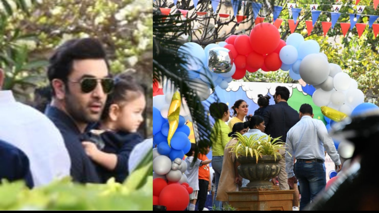 Ranbir Kapoor with Raha at Jeh ali khan birthday