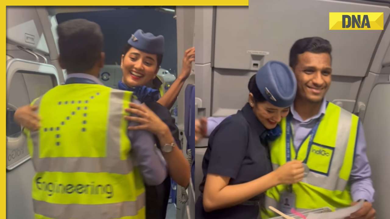 Viral video: IndiGo air hostess' heartwarming surprise for brother who joined same airline melts hearts