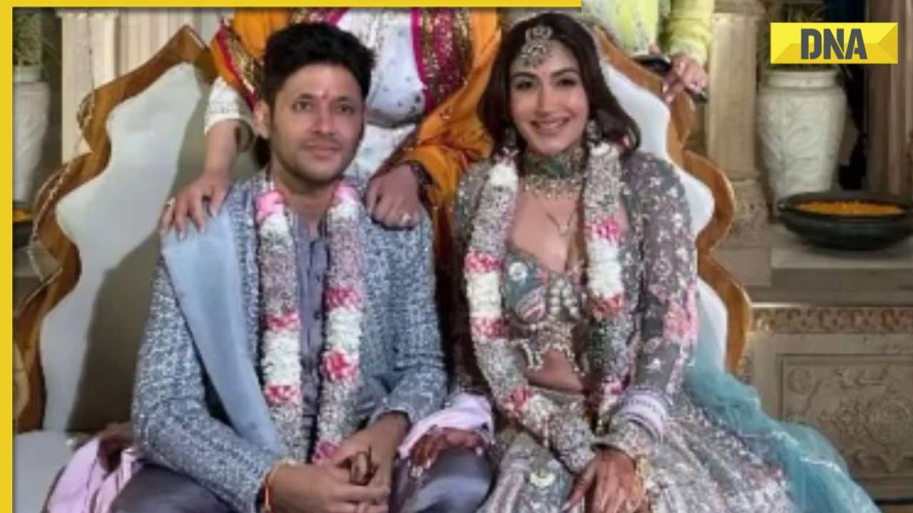 Surbhi Chandna weds Karan Sharma, videos of varmala moment, actress walking down the aisle leave fans emotional- Watch