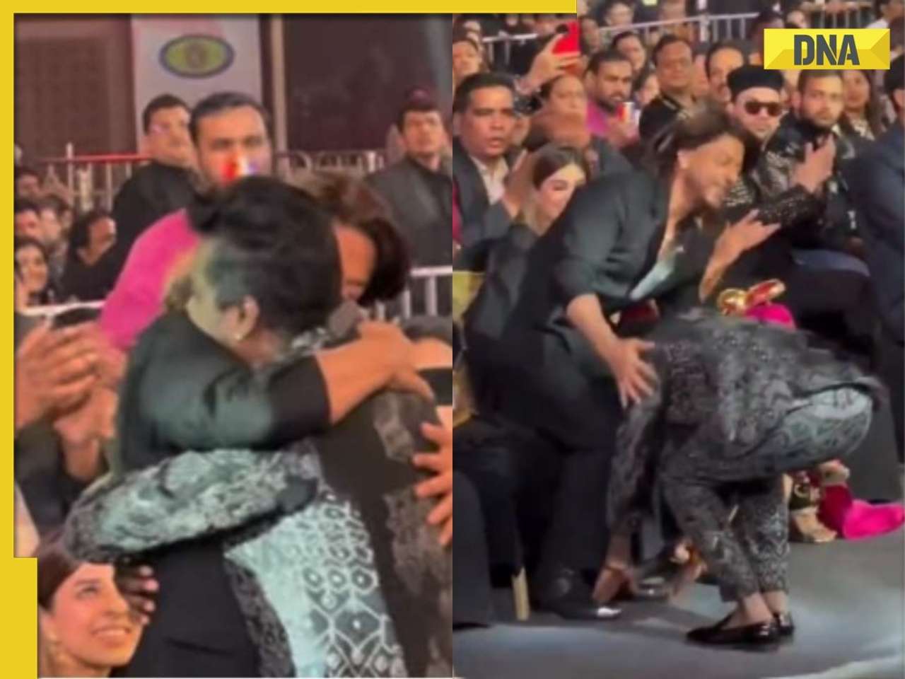 Watch: Atlee touches Shah Rukh Khan's feet after he wins award for Jawan, internet reacts