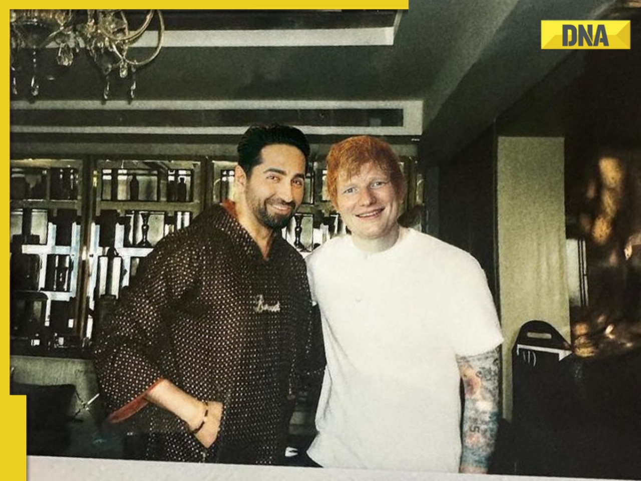 Ayushmann Khurrana welcomes Ed Sheeran to India with his mother’s handmade Pinni