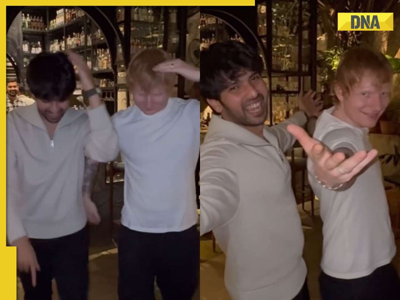 Watch: Ed Sheeran channels Allu Arjun, dances to Butta Bomma, does SRK's signature pose with Armaan Malik; fans react
