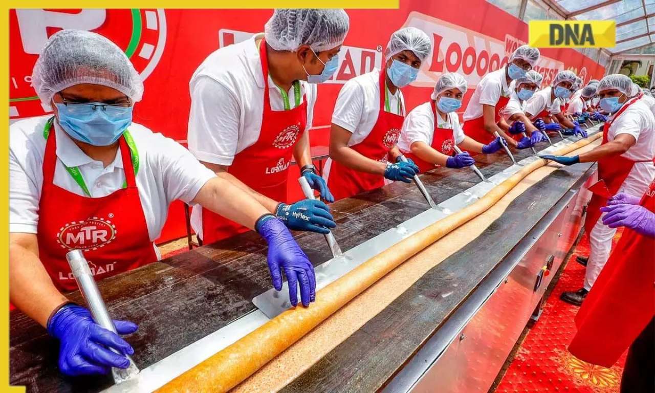 Watch viral video: Guinness record created for World’s longest dosa by 75 chefs after 110 failed attempts, it measures…