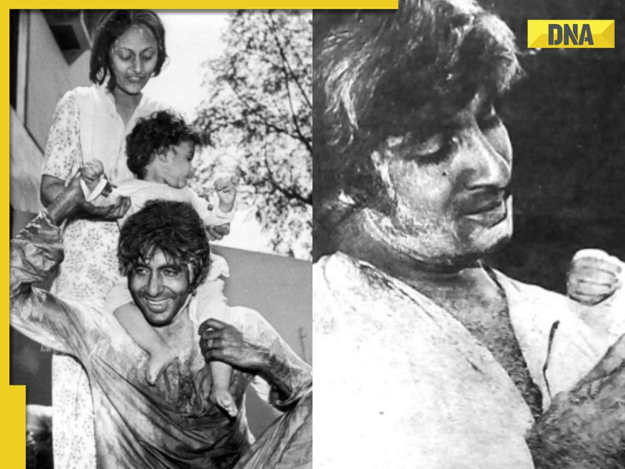 Viral! Amitabh Bachchan plays Holi with Jaya, baby Abhishek in unseen photos