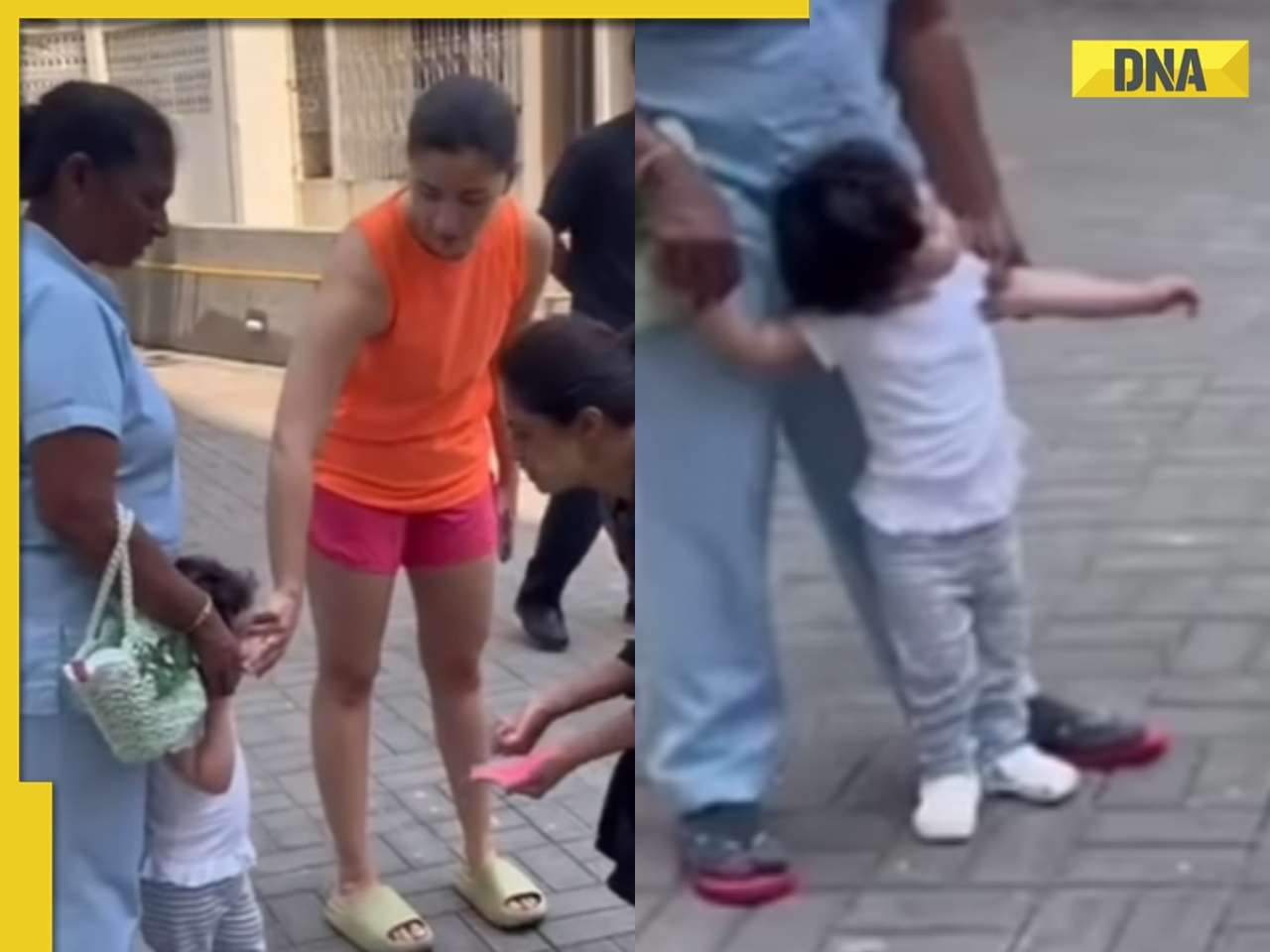 Watch: Ranbir Kapoor, Alia Bhatt's baby Raha plays Holi for first time, video goes viral