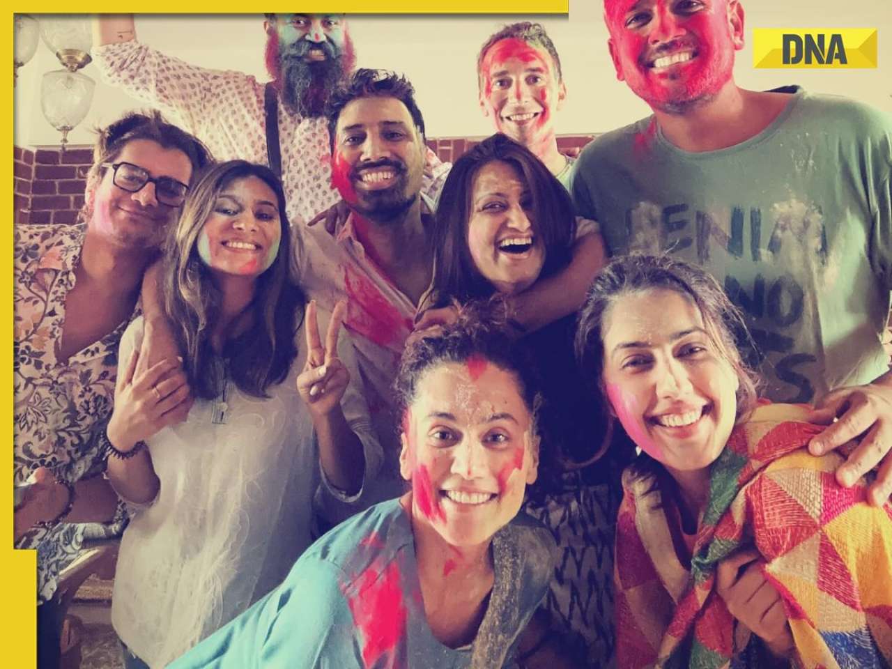Taapsee Pannu celebrates Holi with Mathias Boe after their reported wedding, netizens spot 'sindoor' on her forehead