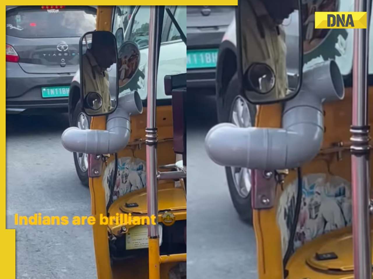'India not for beginners': Chennai auto driver ingeniously installs 'pipe' as DIY fan for summer relief