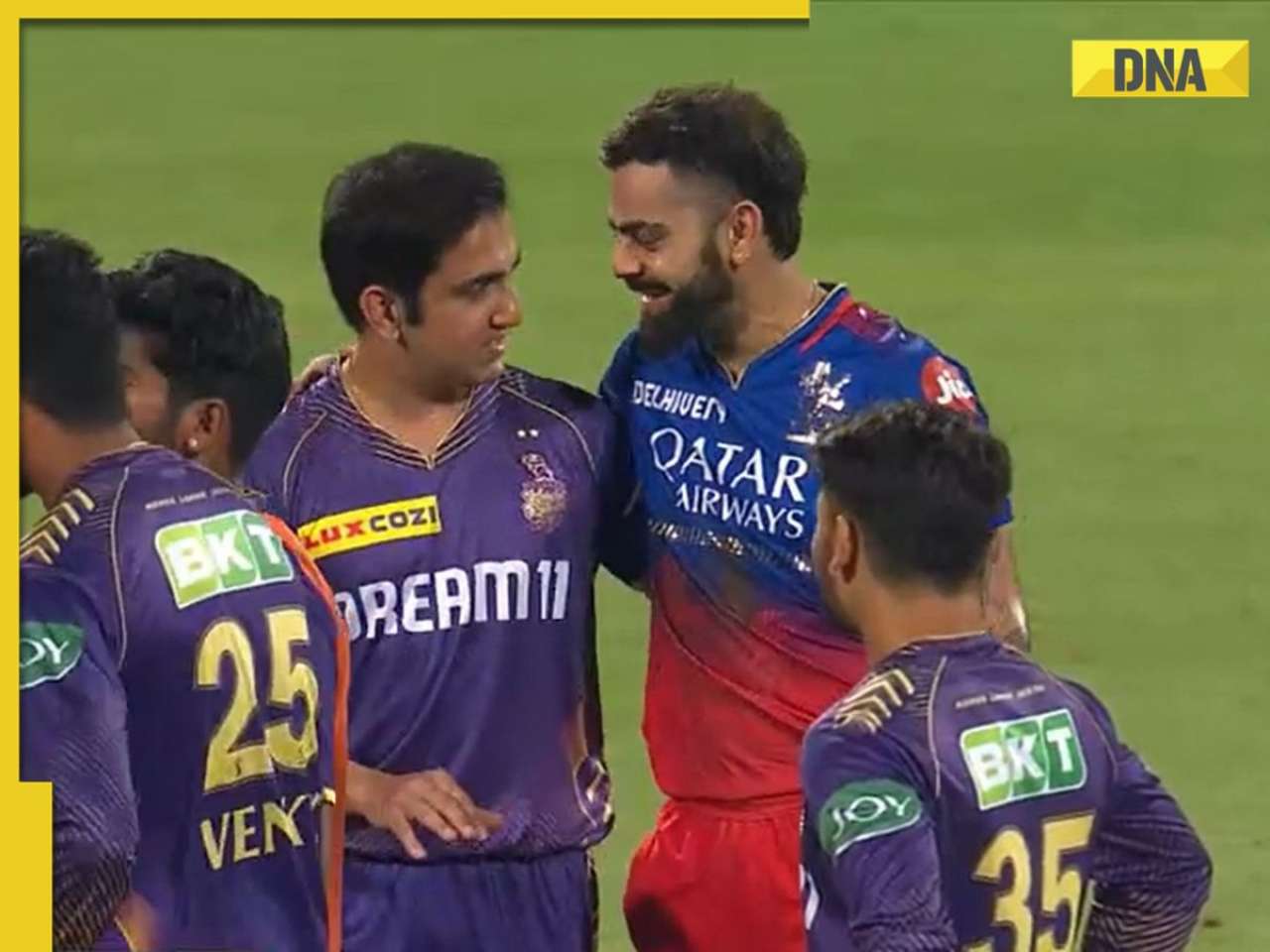 IPL 2024: Virat Kohli, Gautam Gambhir bury the hatchet with warm hug during RCB vs KKR clash - Watch