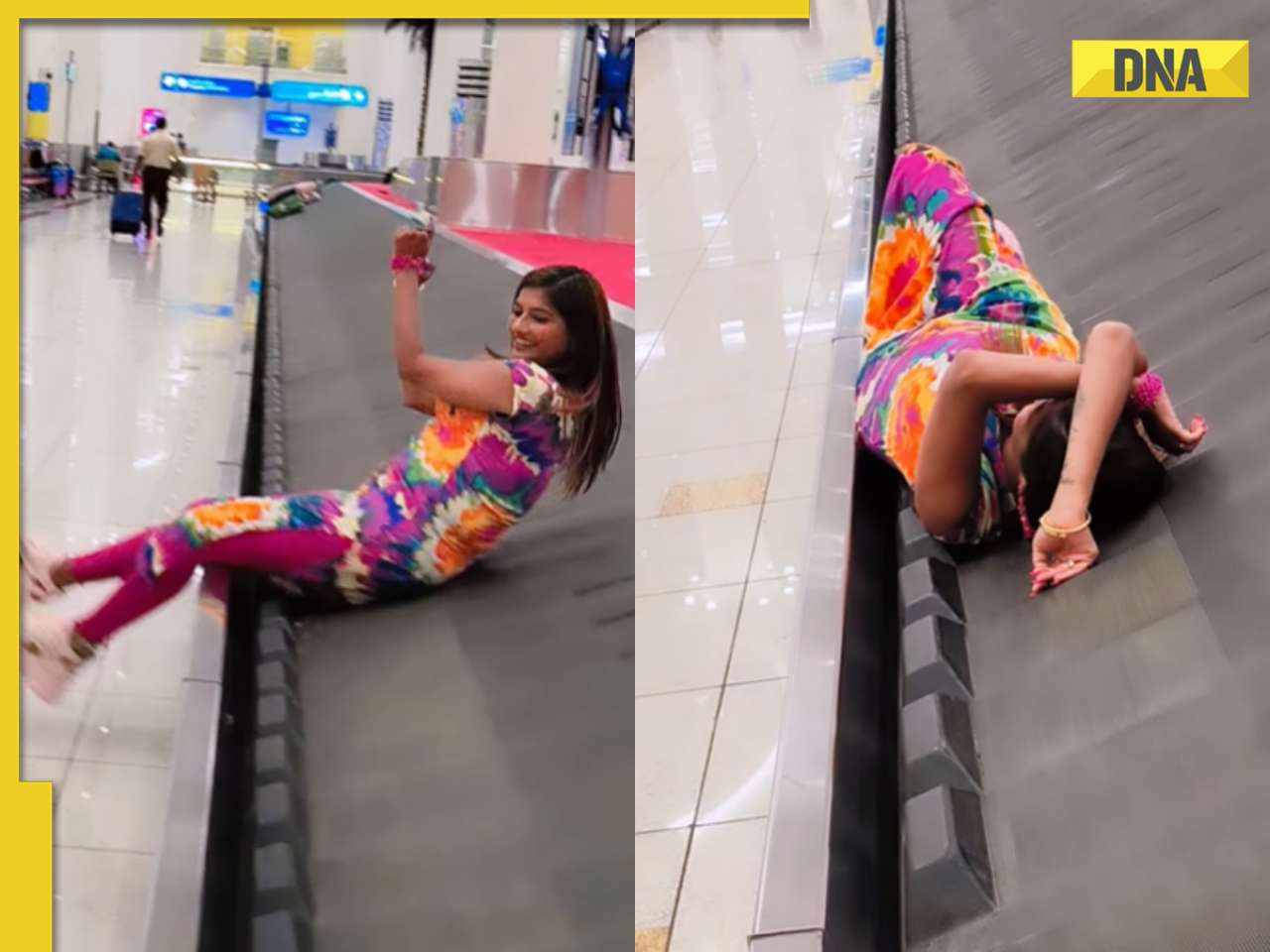 Social media influencer faces backlash over airport conveyor belt stunt, video goes viral