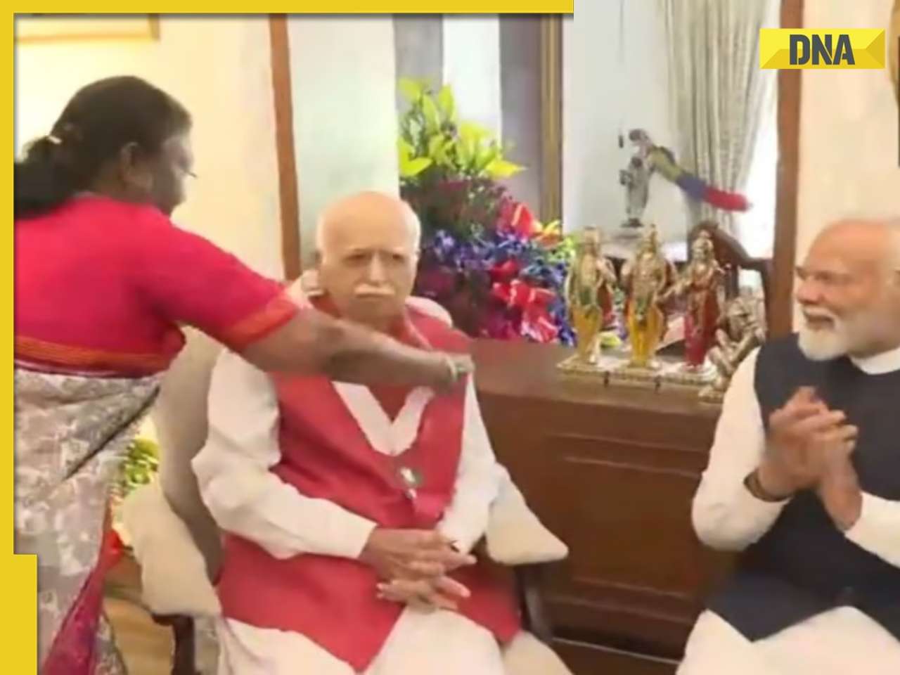 President Murmu confers BJP stalwart LK Advani with Bharat Ratna at his residence