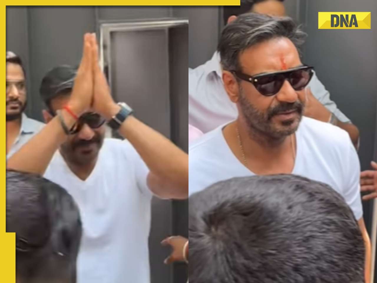 Watch: Ajay Devgn greets fans gathered outside his bungalow with folded hands on 55th birthday