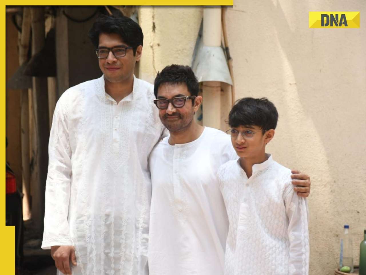 Watch: Aamir Khan celebrates Eid with paps, distributes sweets with sons Junaid, Azad; netizens praise their simplicity