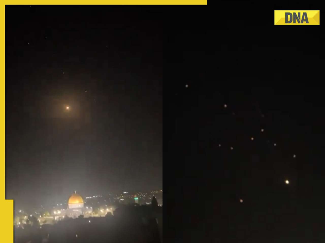 Sirens, blasts sound across Israel after iran fires drones, missiles in unprecedented attack, video surfaces
