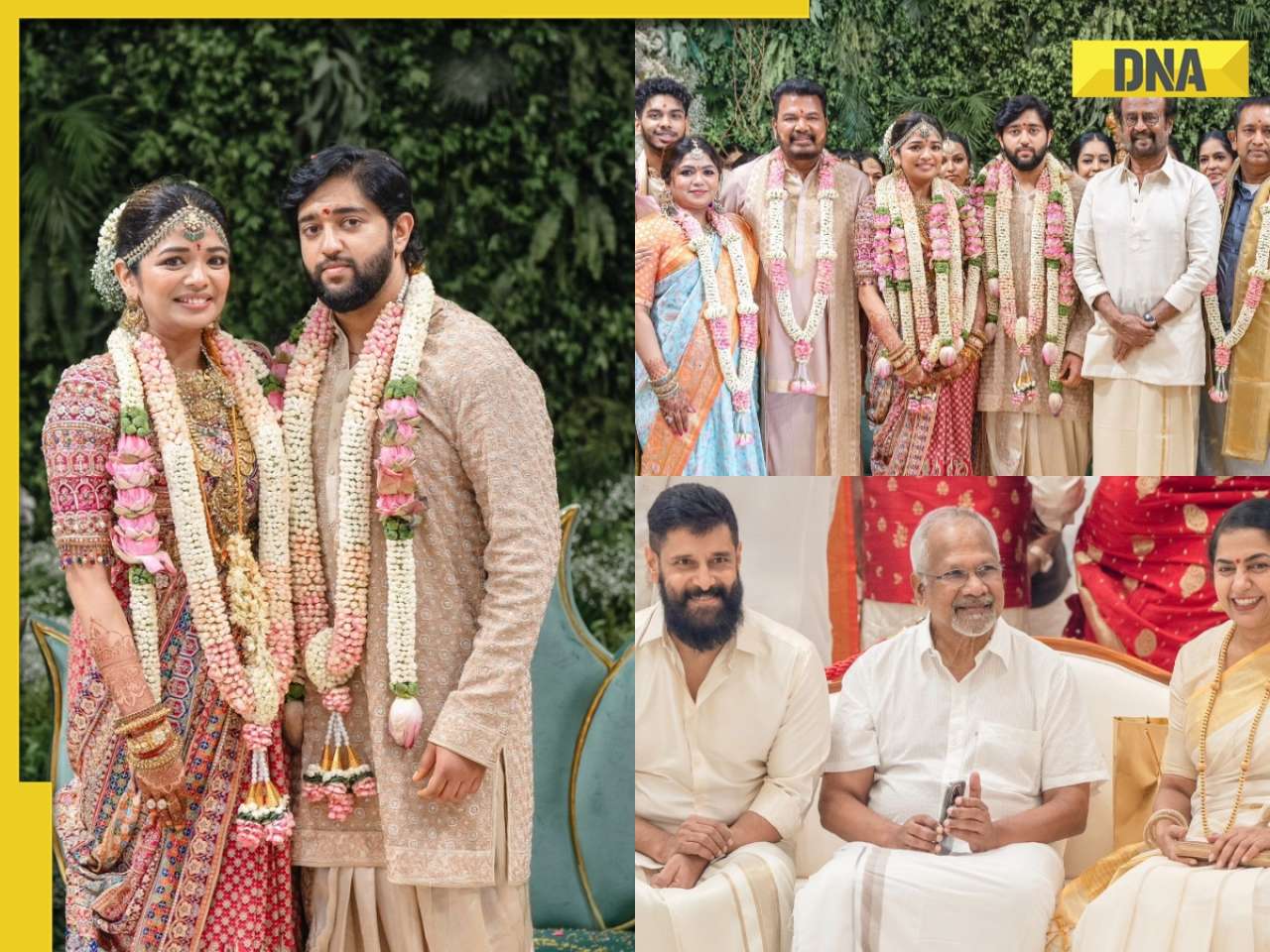 In pics: Rajinikanth, Kamal Haasan, Mani Ratnam, Suriya attend S Shankar's daughter Aishwarya's star-studded wedding