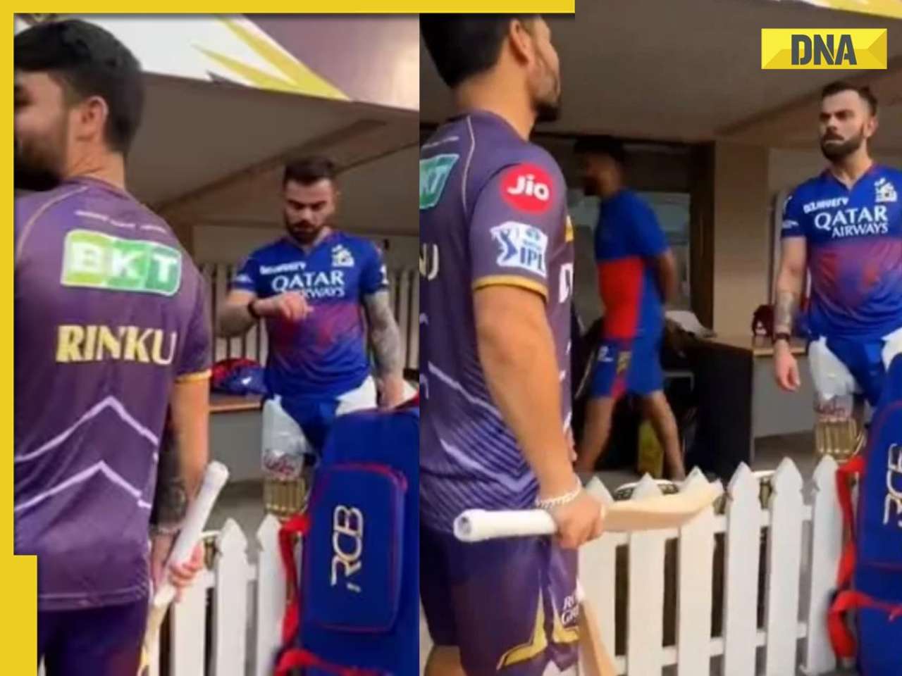 'Teri vjah se na...': Rinku Singh faces Virat Kohli's wrath as KKR star breaks his gifted bat, video goes viral