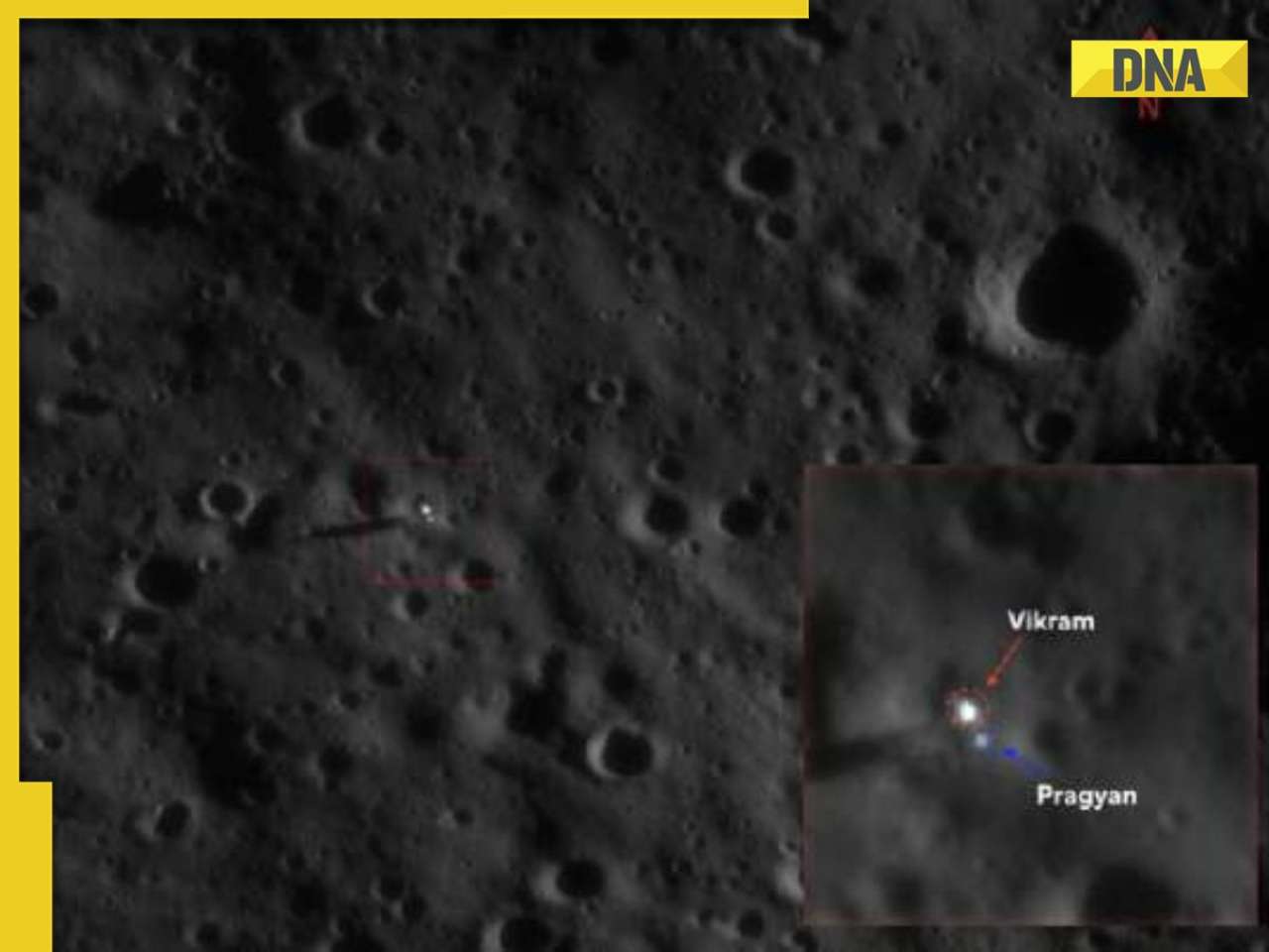 Photos of ISRO's Vikram and Pragyan resting on moon's surface go viral