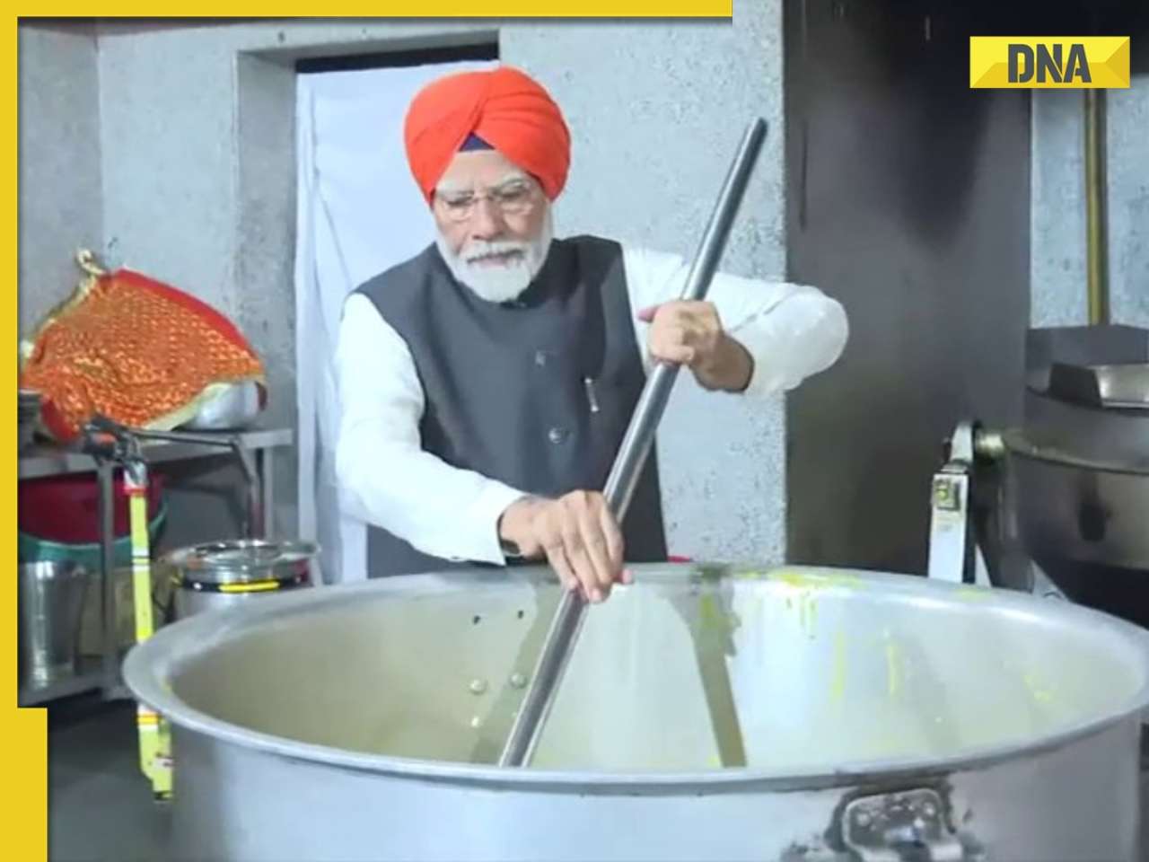 PM Modi wears turban, serves langar at Gurudwara Patna Sahib in Bihar, watch
