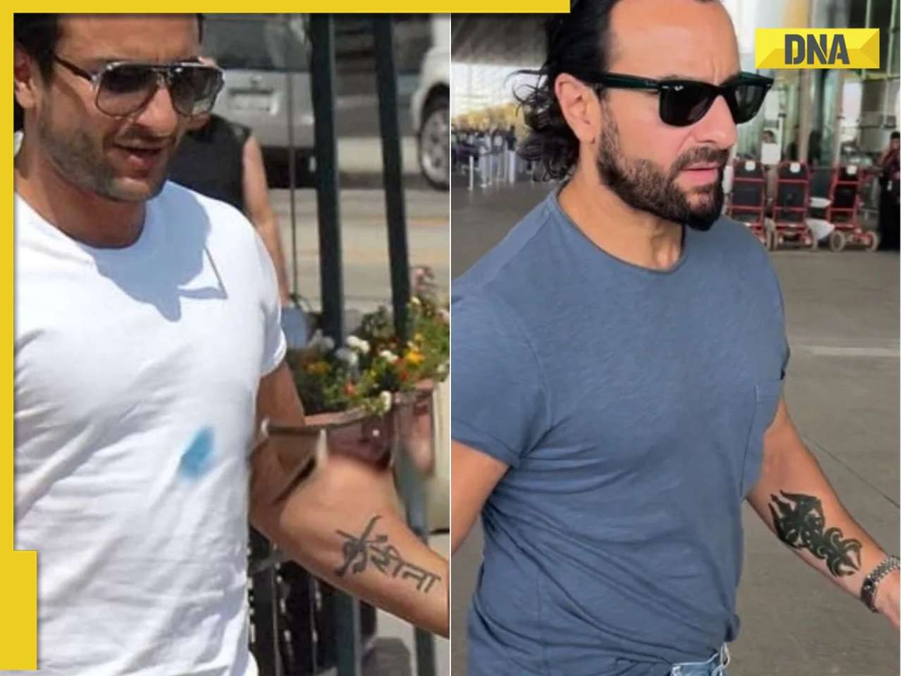 Saif Ali Khan covers tattoo of Kareena Kapoor's name on forearm? Viral photos leave fans worried