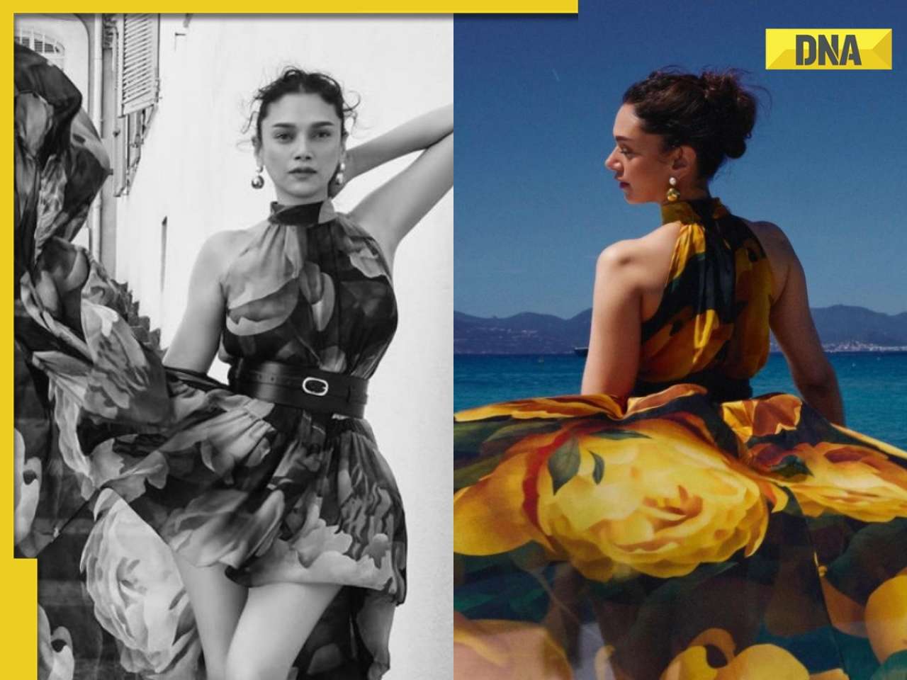 In pics: Aditi Rao Hydari being 'pocket full of sunshine' at Cannes in floral dress, fans call her 'born aesthetic'