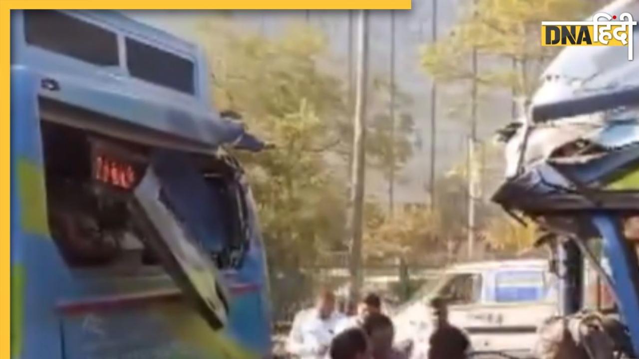 Delhi Accident: दिल्ली में ओवर स्पीड के चलते आपस में भिड़ी दो DTC बस, कई घायल