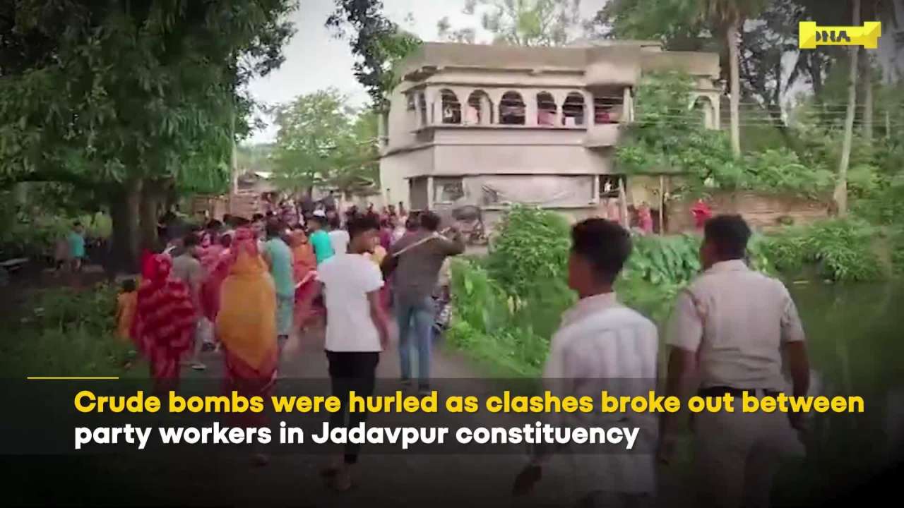 Poll Violence Breaks Out In West Bengal, Crude Bombs Hurled, Angry Mob Throws Reserve EVM Into Water