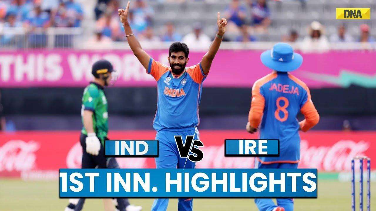 IND vs IRE Highlights 1st Innings: Hardik & Bumrah Shine, Team India Need 97 Runs I T20 WC 2024