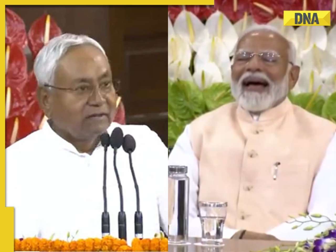 'Agli baar sab...': JDU chief Nitish Kumar's scathing remarks on INDIA bloc leave PM Modi laughing, watch