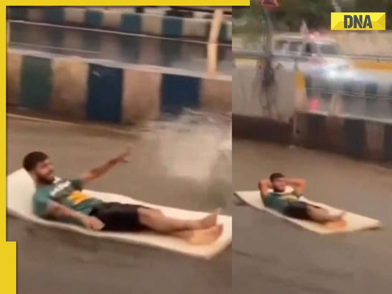 Viral video: Pune man surfs on waterlogged roads, internet is stunned