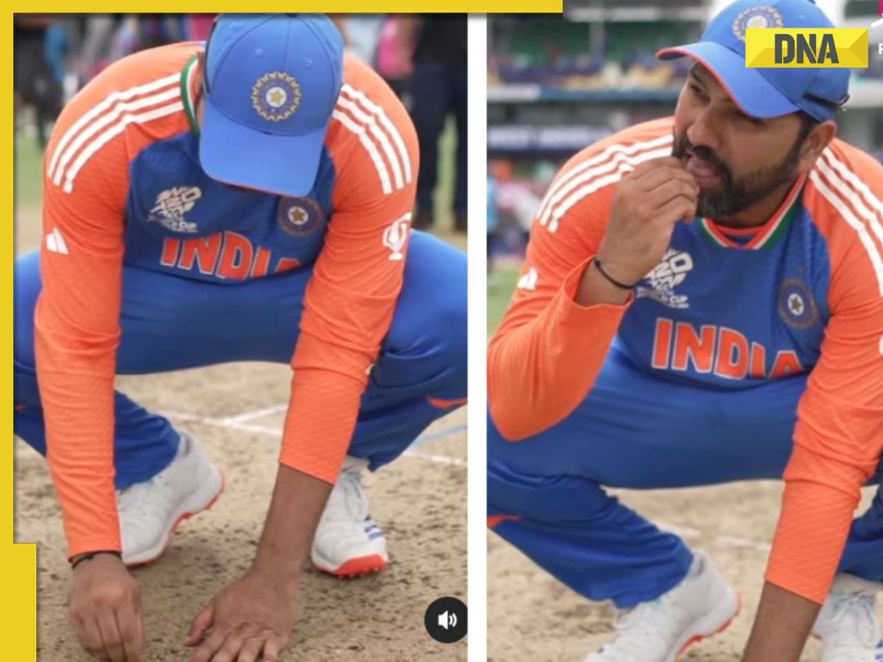 Watch: Rohit Sharma eats sand from Barbados pitch after India’s T20 World Cup win, video goes viral