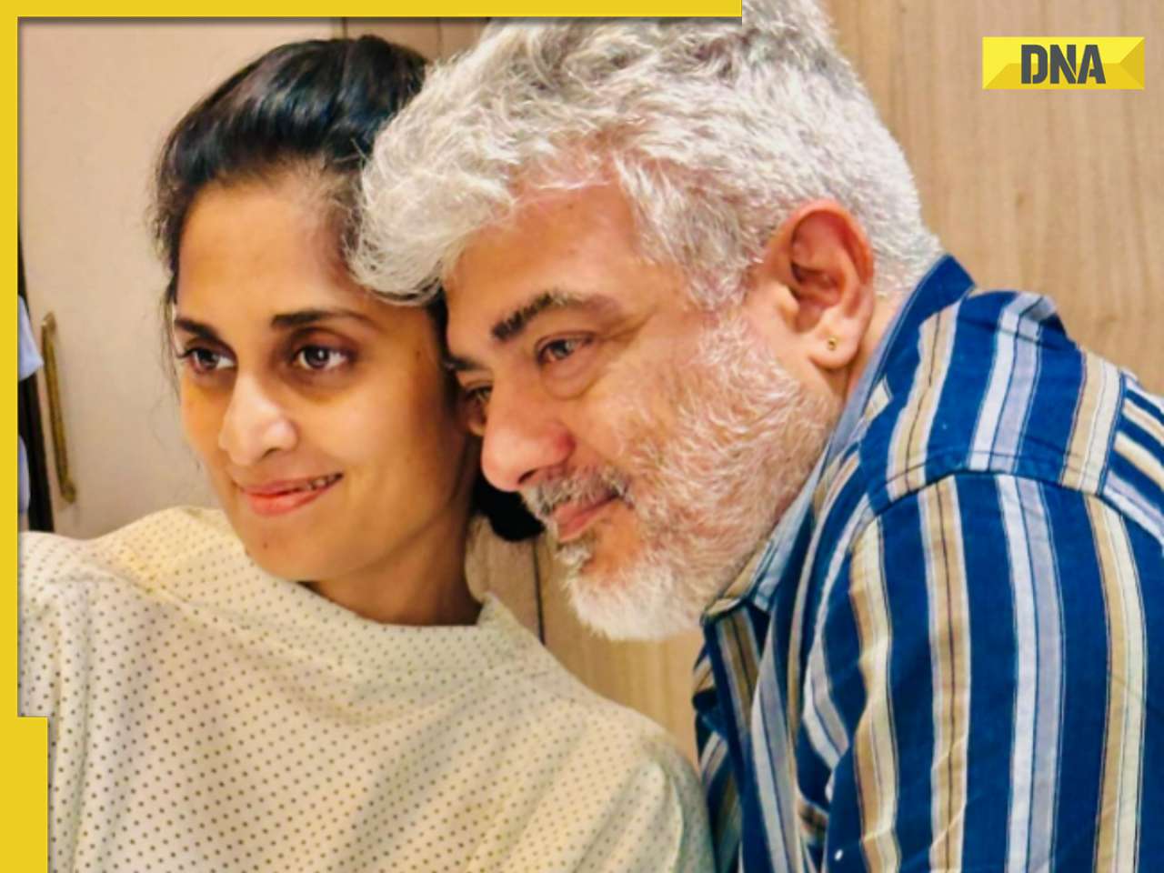 Shalini holds hands with Ajith Kumar in their latest photo from hospital, worried fans say 'get well soon'