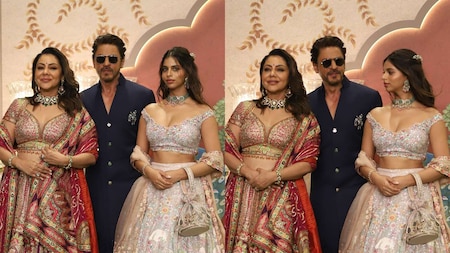 Shah Rukh Khan with Gauri Khan and Suhana Khan