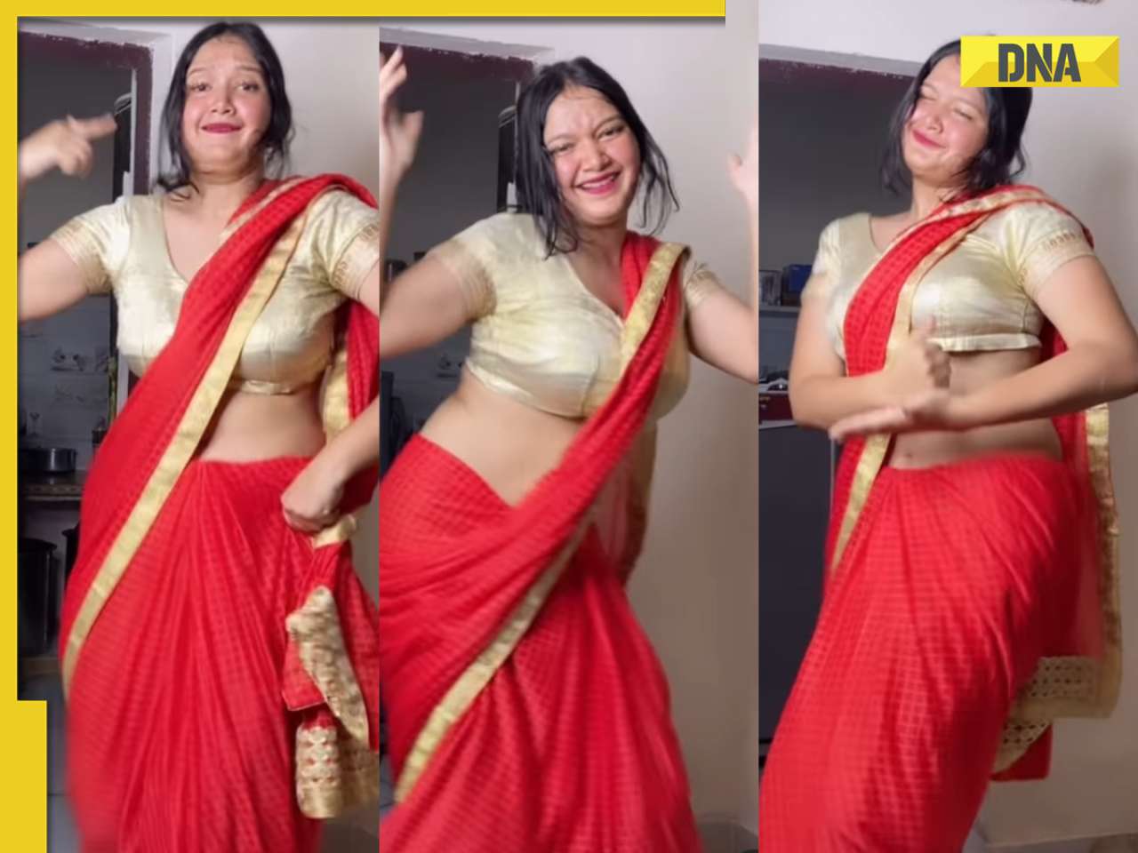 Viral video: Saree-clad girl burns internet with sizzling dance to Madhubala, watch