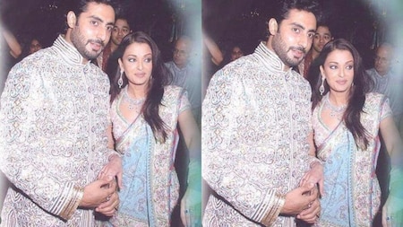 Aishwarya Rai Bachchan and Abhishek Bachchan sangeet outfit